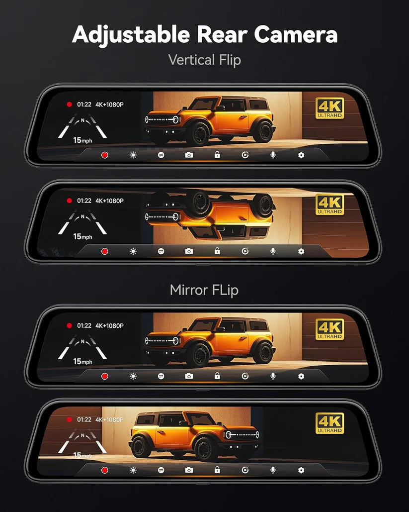 WolfBox 4K Mirror Dash Cam