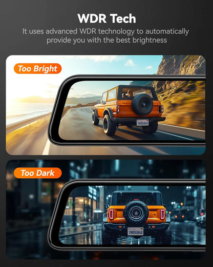 WolfBox 4K Mirror Dash Cam